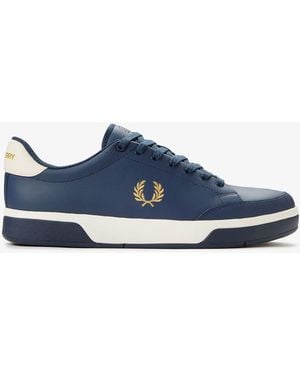 Fred Perry B301 Leather Trainers - Blue