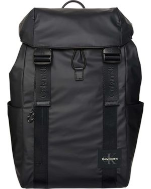 Calvin Klein Calvin Klein Water Repellent Flap Backpack - Black