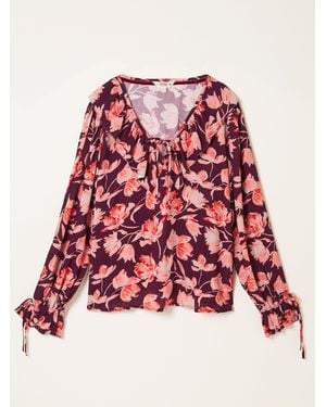 FatFace Fatface Rene Burgundy Blouse - Red