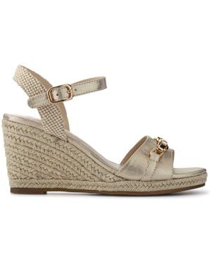 Pavers Buckled Wedge-Heel Espadrilles - Natural