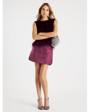 River Island Satin A Line Mini Skirt - Red