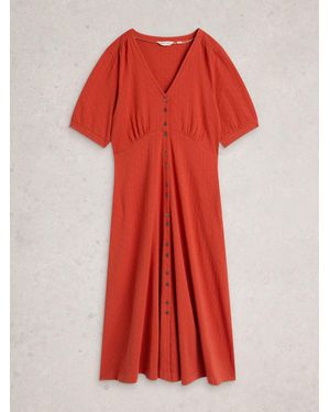 White Stuff Megan Jersey Kleid - Rot