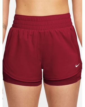 Nike Tough One Dri-Fit Mid-Rise 3" 2-In-1 Shorts - Red