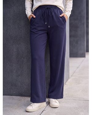 Roman Petite Drawstring Ponte Pants - Blue