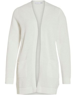 Vila Long 100% Cotton Cardigan - White