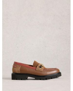 White Stuff Laura Chunky Loafers - Brown