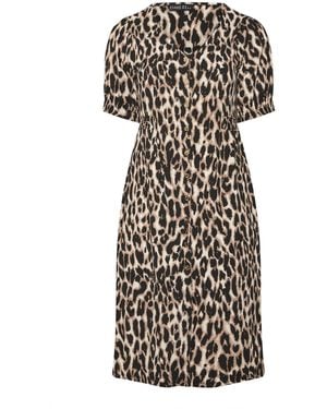 Evans Jersey Crepe Tea Dress - White