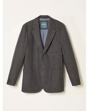 FatFace Fatface Witley Wool Mix Houndstooth Check Blazer - Gray