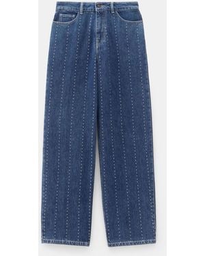 Hush Rhinestone Stripe Jeans - Blue