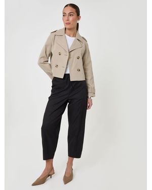 Threadbare Curved Seam Barrel Leg Pants - Black