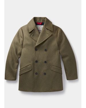 aubi Wragby Double Breasted Wool Coat - Green