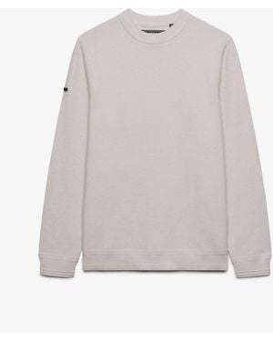 Superdry Texture Knit Sweater - White