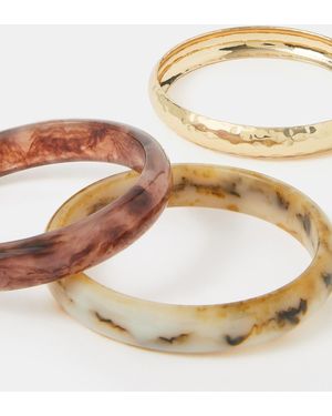 Accessorize Mix Resin Bangles 3-Pack - Metallic