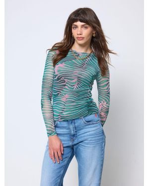 Scamp & Dude Paradise Mesh Top - Blue