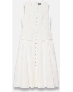 Mint Velvet Linen Maxi Dress - White