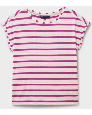 Crew Striped Ruby Top - Pink
