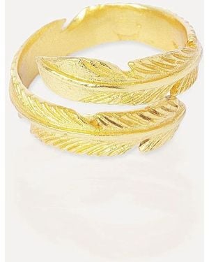 Ottoman Hands Feather Ring - Metallic