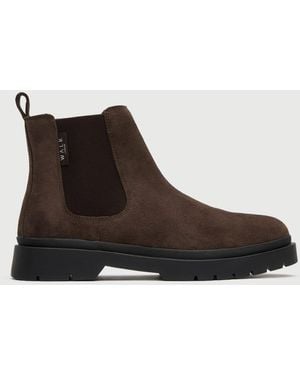 Walk London Suede Callum Chelsea Boots - Brown