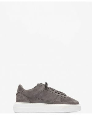 Cleens Suede Court Sneakers - Gray
