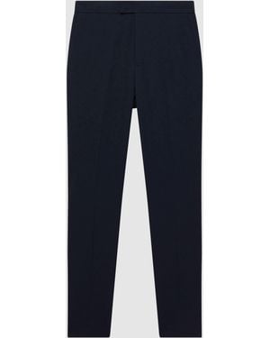 Reiss Found - Navy Slim-fit Drawcord Pants, 36w X 33l (uk 36 L) - Blue