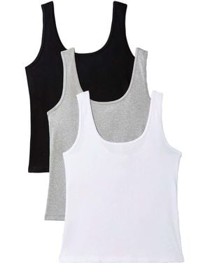 Calvin Klein Calvin Klein Rib Cotton Tank Tops 3 Pack - Black