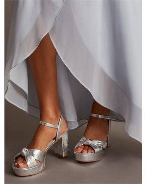 Monsoon Metallic Twist Knot Sandals - Brown