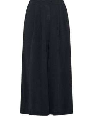 Evans Pleated Front Wide Leg Pants - Black