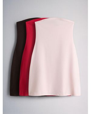 The Set 3 Pack Bandeau Mini Jersey Dresses//Light - Pink