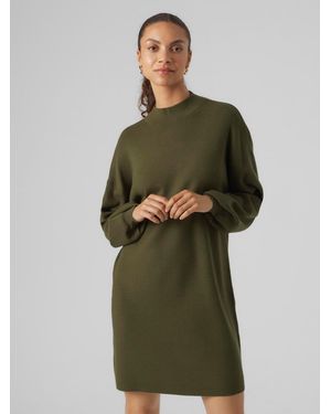 Vero Moda Vero Moda Puff Sleeve Sweater Dress - Green
