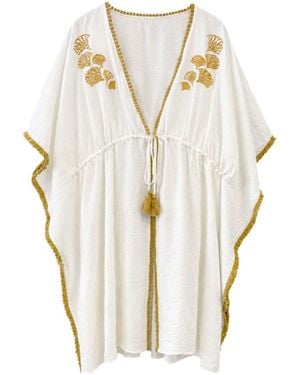 Seaspray Olivia Tassel Kaftan - White