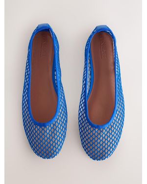 Next Forever Comfort Ballerinas Aus Mesh Mit Runder Zehenpartie - Blau