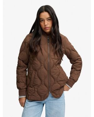 Superdry Short Onion Quilt Liner Jacket - Brown