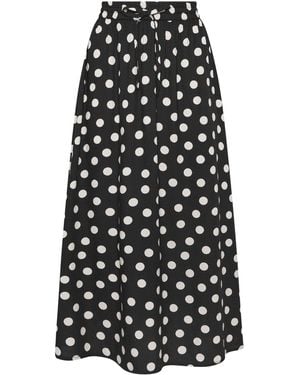 M Com Petite Spot Printed Maxi Skirt - White