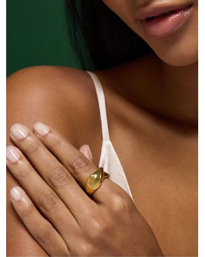 Accessorize Tone Stainless Steel Chunky Twist Ring - Black