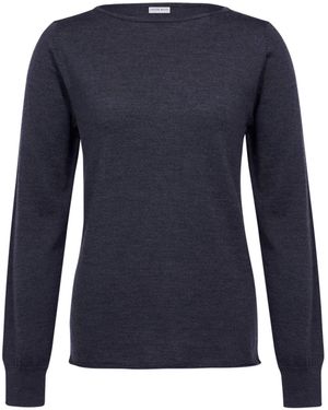 Celtic & Co. Merino Fine Knit Boat Sweater - Blue