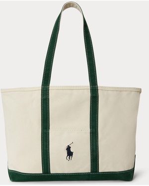 Polo Ralph Lauren Big Pony Canvas Tote Bag - Natural