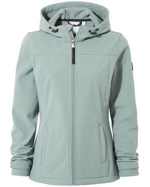 TOG24 Keld Long Shower Resistant Hooded Softshell Jacket - Blue