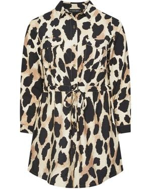 Evans Animal Print Utility Tunic - White
