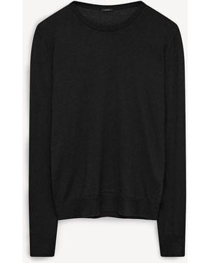 JOSEPH Round Neck Cashair Cashmere Jumper - Black