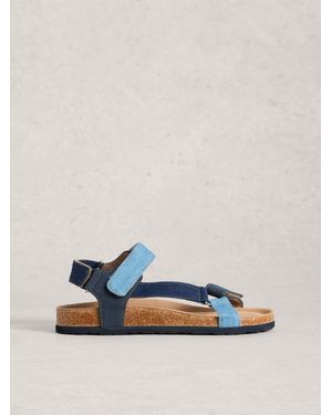 White Stuff Stuff Trek Footbed Sandals - Blue