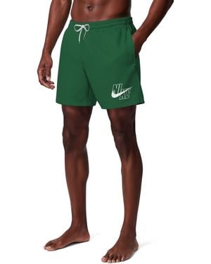 Nike 5 Inch Breaker Logo 5 Volley Swim Shorts - Grün