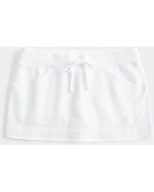Hollister Jersey Tie Waist Mini Skirt - White