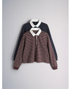 The Set 2 Pack And Rugby Top - Brown