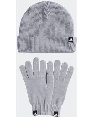 adidas Gloves And Beanie Set - Grey