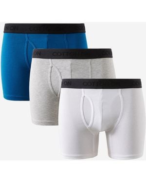 Cotton On Cotton On Cotton Boxer Briefs 3 Pack - Blue