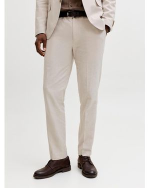 Jack & Jones Linen Blend Pants - Natural