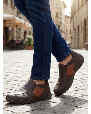 Pavers Wide Fit Cushioned Slip On Shoes - Blue