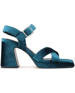 Jones Bootmaker Gladiola2 Leather Platform Sandals - Blue
