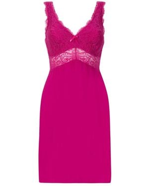 Hunkemöller Hunkemöller Dark Nora Lace Slip Dress - Pink