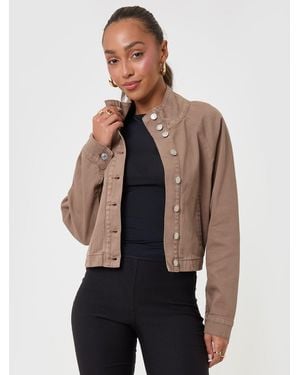 Threadbare Denim Bomber Jacket - Blue